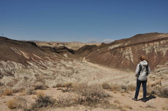 A paisagem desértica do Red Rock Canyon State Park, perto de Mojave, na Califórinia - EUA